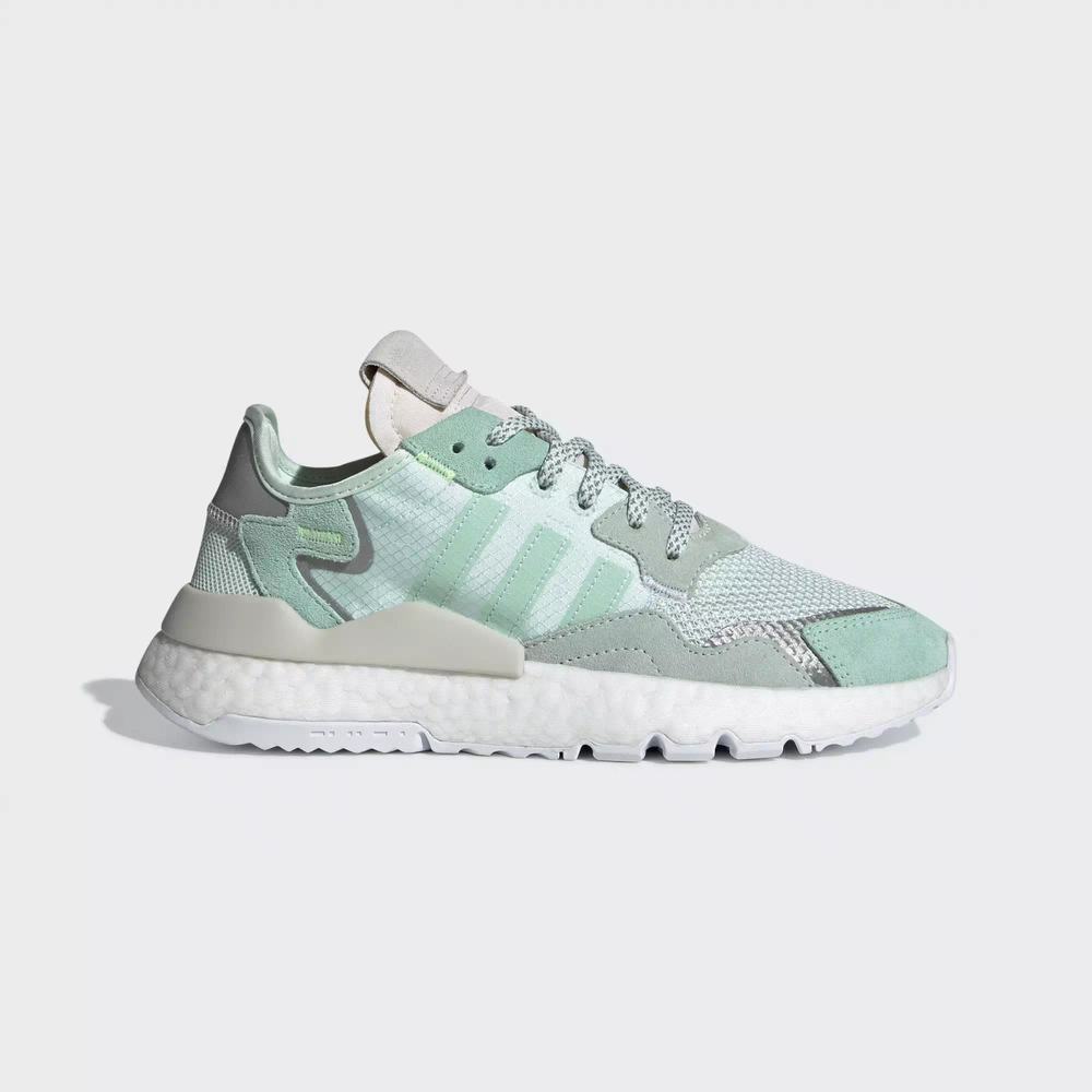 Adidas Nite Jogger Tenis Verdes Para Mujer (MX-32924)